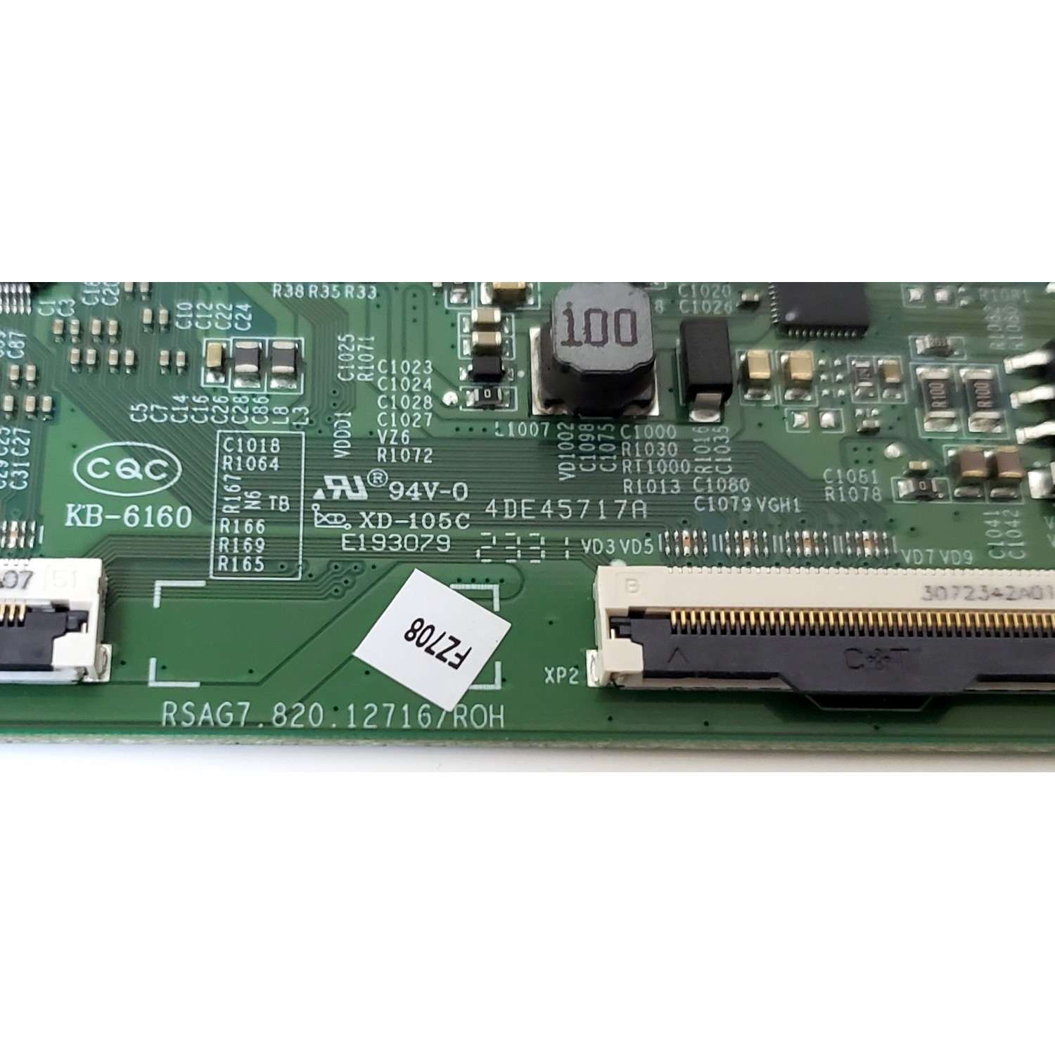 T-CON PARA TV HISENSE / NUMERO DE PARTE 334586 / RSAG7.820.12716/ROH / E193079 / 4DE45717A / PANEL HD750H3U71-TAL2\S0\GM\ROH / DISPLAY HV750QUB-E92 REV 2.0 / MODELO 75U7K - Imagen 3