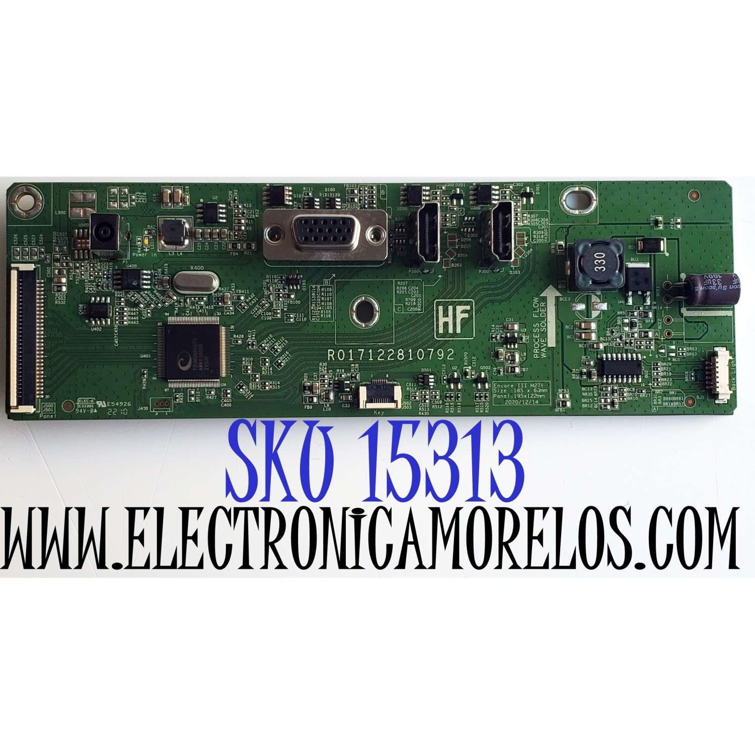 MAIN FUENTE ((COMBO)) PARA MONITOR HP / NUMERO DE PARTE 352725920150 / R017122810792 / 3527-2590-0150 / PANEL LM270WF7 (HS)(AK1) / MODELO HP M27F FHD / HSD-0091-K