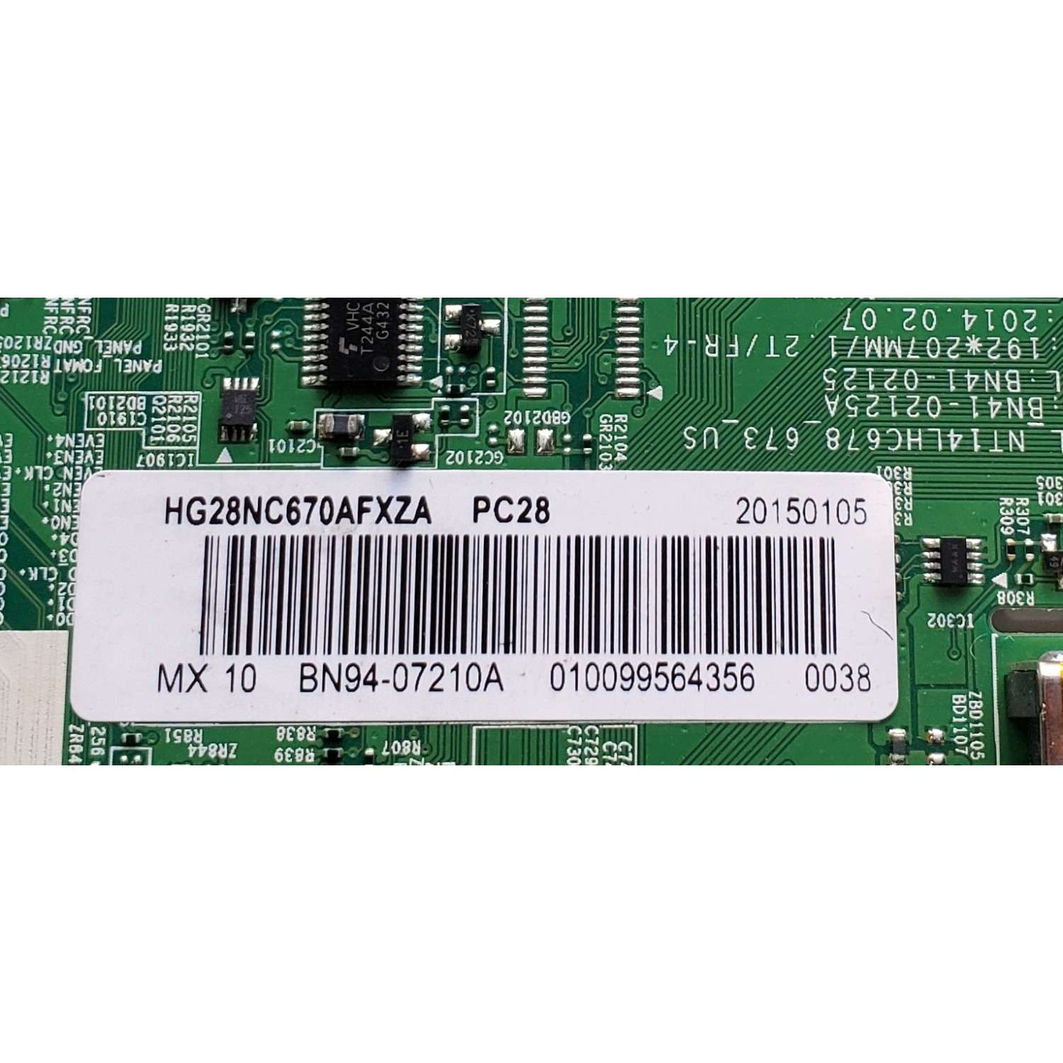 MAIN PARA TV SAMSUNG / NUMERO DE PARTE BN94-07210A / BN97-08055A / BN41-02125A / PANEL CY-HH028AGEV1H / HV280WX2-260 / MODELO HG28NC670AFXZA ES01 / UN28H4000 UN28H4003 UN28H4070 UN28H4100 UN28H4170 UN28H5000 UN28H5003 UN28H5070 UN28H5100 UN28H5170 - Imagen 2