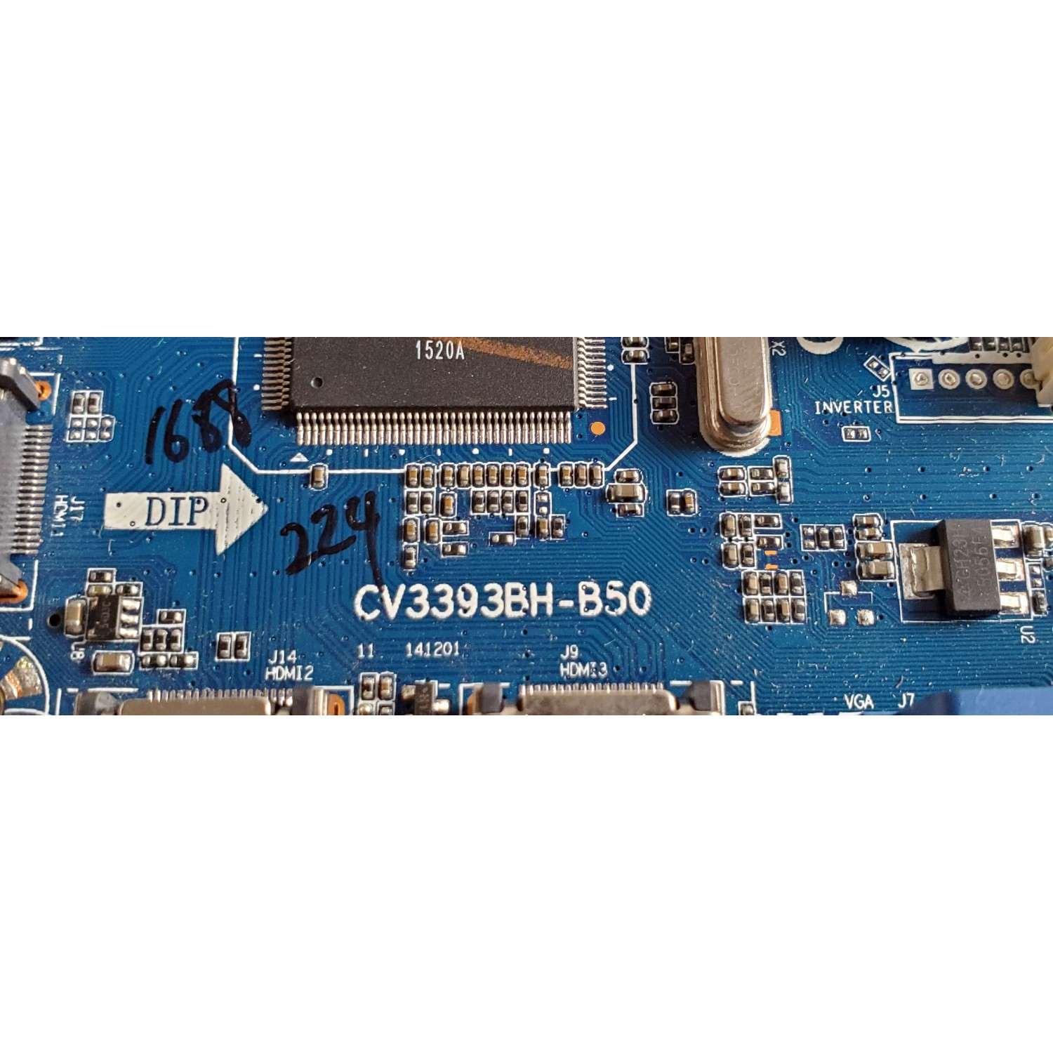 MAIN FUENTE (COMBO) PARA TV APEX 10000872 / CV3393BH-B50 / 57H1688 / F50CV3393BHB5011001 / CV3393BH_B50_11_141201 / DISPLAY T500HVN08.2 / MODELO 50'' - Imagen 3