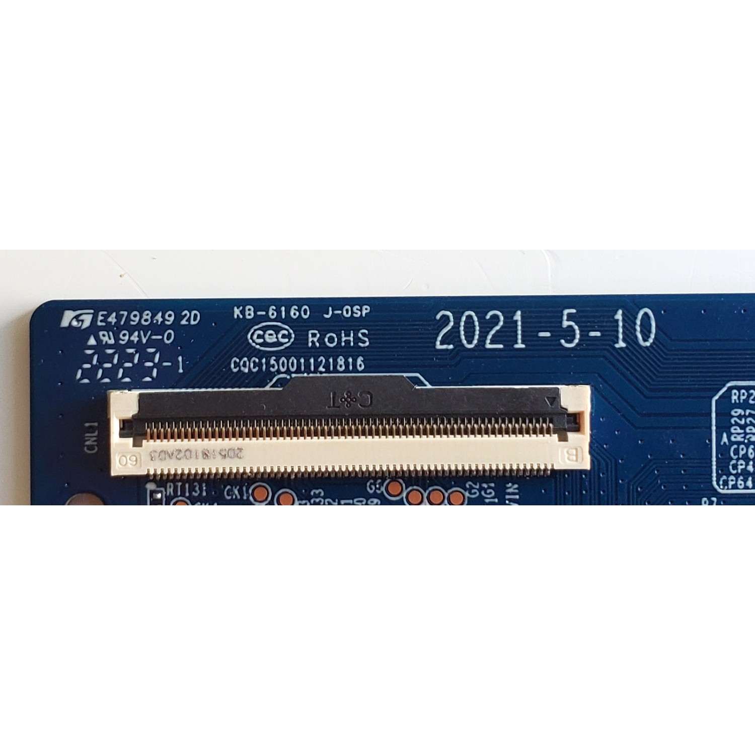 T-CON PARA TV WESTINGHOUSE / NUMERO DE PARTE JUC7.820.00294430 / CQC15001121816 / E479849 2D / 18134210034 / 99B21NGT027300 / PANEL C430Y19-5C / DISPLAY PT430CT02-4 VER1.1 / MODELO WR43FX2212 - Imagen 3