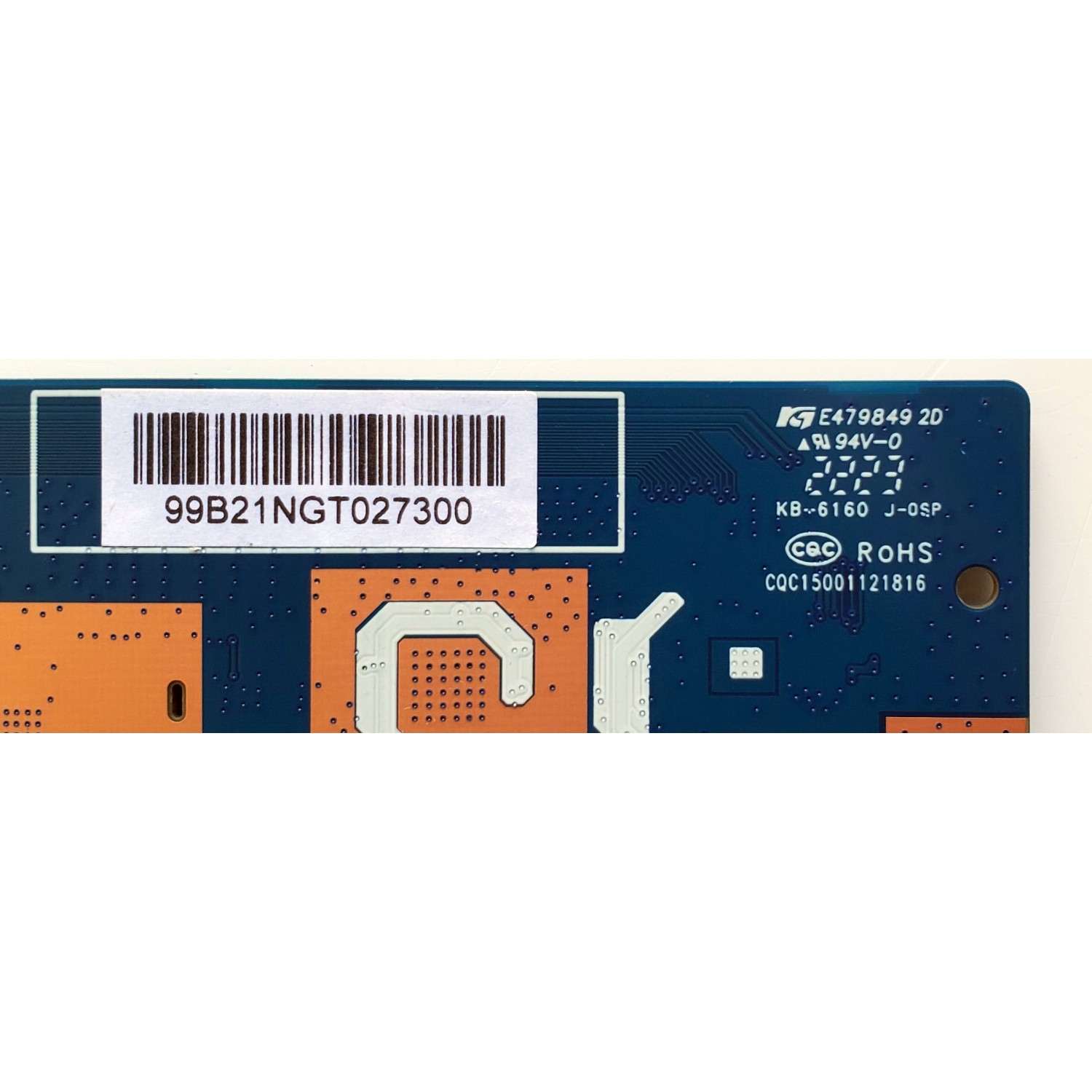 T-CON PARA TV WESTINGHOUSE / NUMERO DE PARTE JUC7.820.00294430 / CQC15001121816 / E479849 2D / 18134210034 / 99B21NGT027300 / PANEL C430Y19-5C / DISPLAY PT430CT02-4 VER1.1 / MODELO WR43FX2212 - Imagen 4