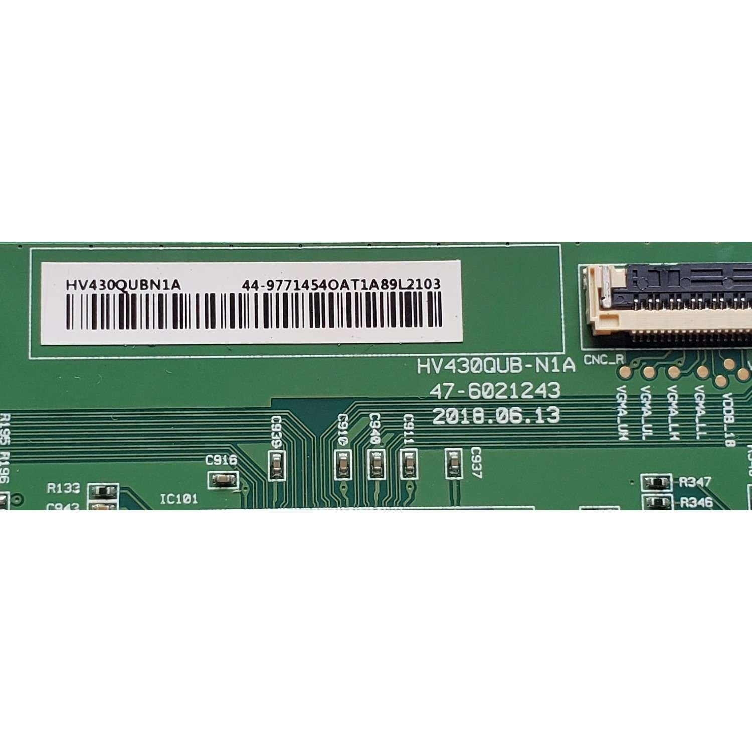 T-CON PARA TV RCA / NUMERO DE PARTE 44-9771454O / 47-6021243 / HV430QUB-N1A / 47-97714540 / E88441 / DISPLAY HV430QUB-N1A / BN96-45714A / BN9645714A / MODELO RTU4300 - Imagen 2