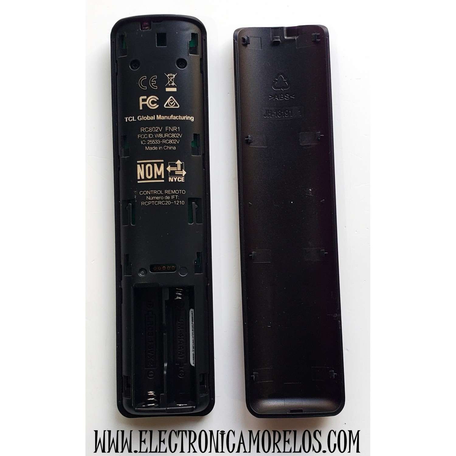 CONTROL REMOTO PARA TV TCL ((NUEVO)) ((ORIGINAL))  RC802V FNR1 / RC802VFNR1 / RCPTCRC20-1210 / W8URC802V / 25533-RC802V / 32S6500A 32S6500S 40S334 40S6500FS 40S6510FS  43P30FS 43S434 49P30FS 49S6800FS 55Q637 65Q637 55P8S 65P8 65P8S 70S430 75S434 - Imagen 2