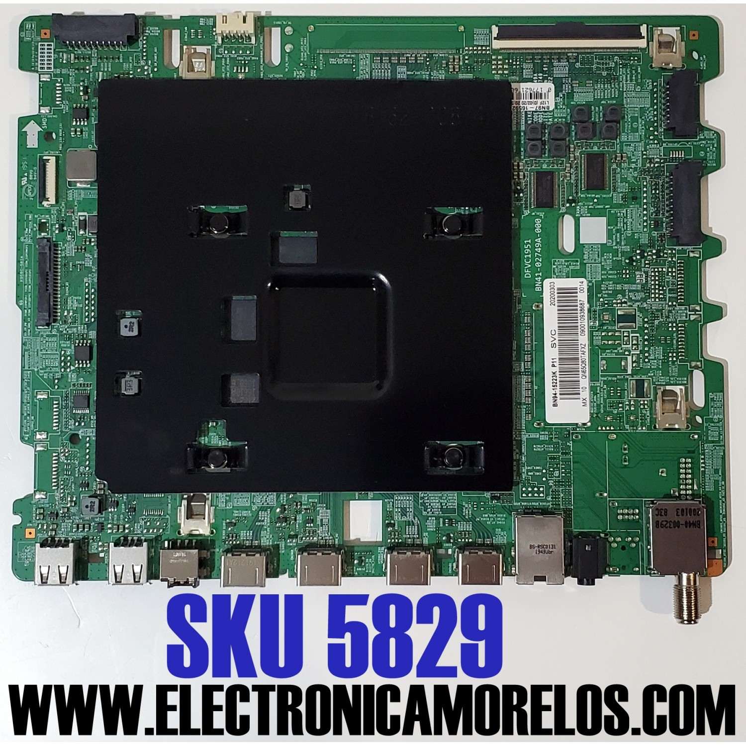 MAIN PARA TV SAMSUNG QLED 4K·UHD·HDR SMART TV / NUMERO DE PARTE BN94-15223K / BN41-02749A / BN97-16592B / BN9415223K / PANEL 65'' / MODELO QN65Q80 / QN65Q80TAFXZA AA01