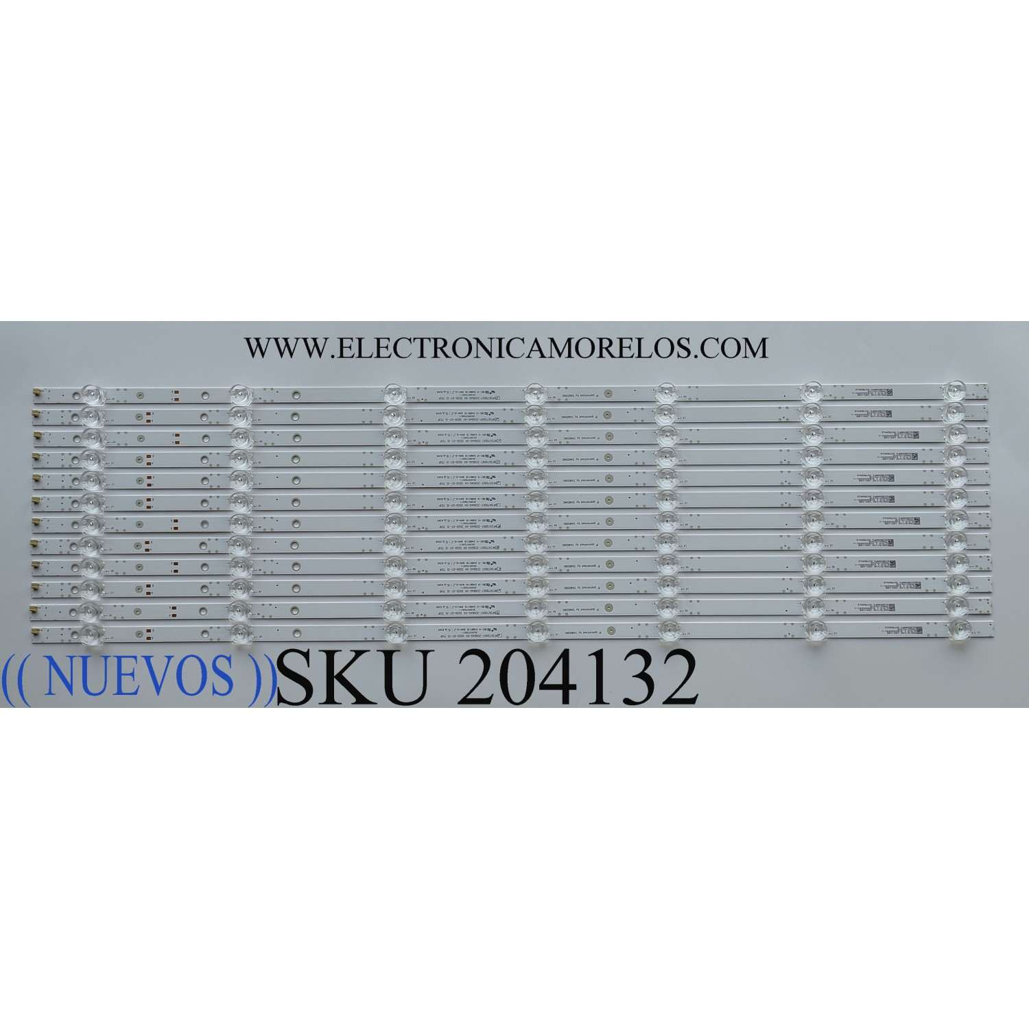 KIT DE LED'S PARA TV PHILIPS ((NUEVOS 12 PIEZAS)) / NUMERO DE PARTE 303HX750011 / HFSX75D07-ZC66AG-04 / 2150000891-1 / 210509NF4 / HX750M12 / PANEL BOEI750WQ1 / MODELO 75PFL5604/F7A