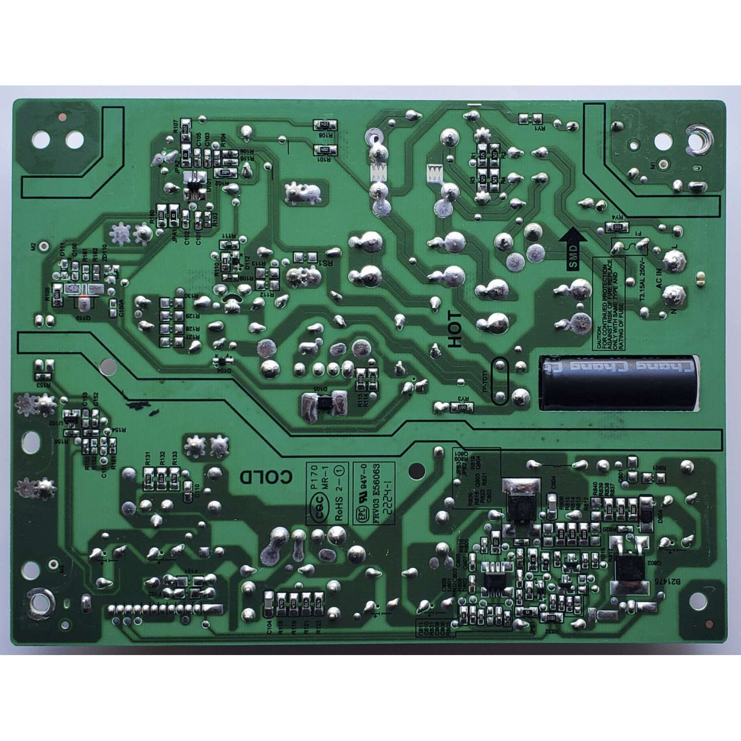 FUENTE DE PODER PARA TV INSIGNIA / NUMERO DE PARTE 050006211400 / PW.A75W2.601 / P22061338-0A00602 / 86I695N6W00LU00 / MODELO NS-39F201NA23 - Imagen 2