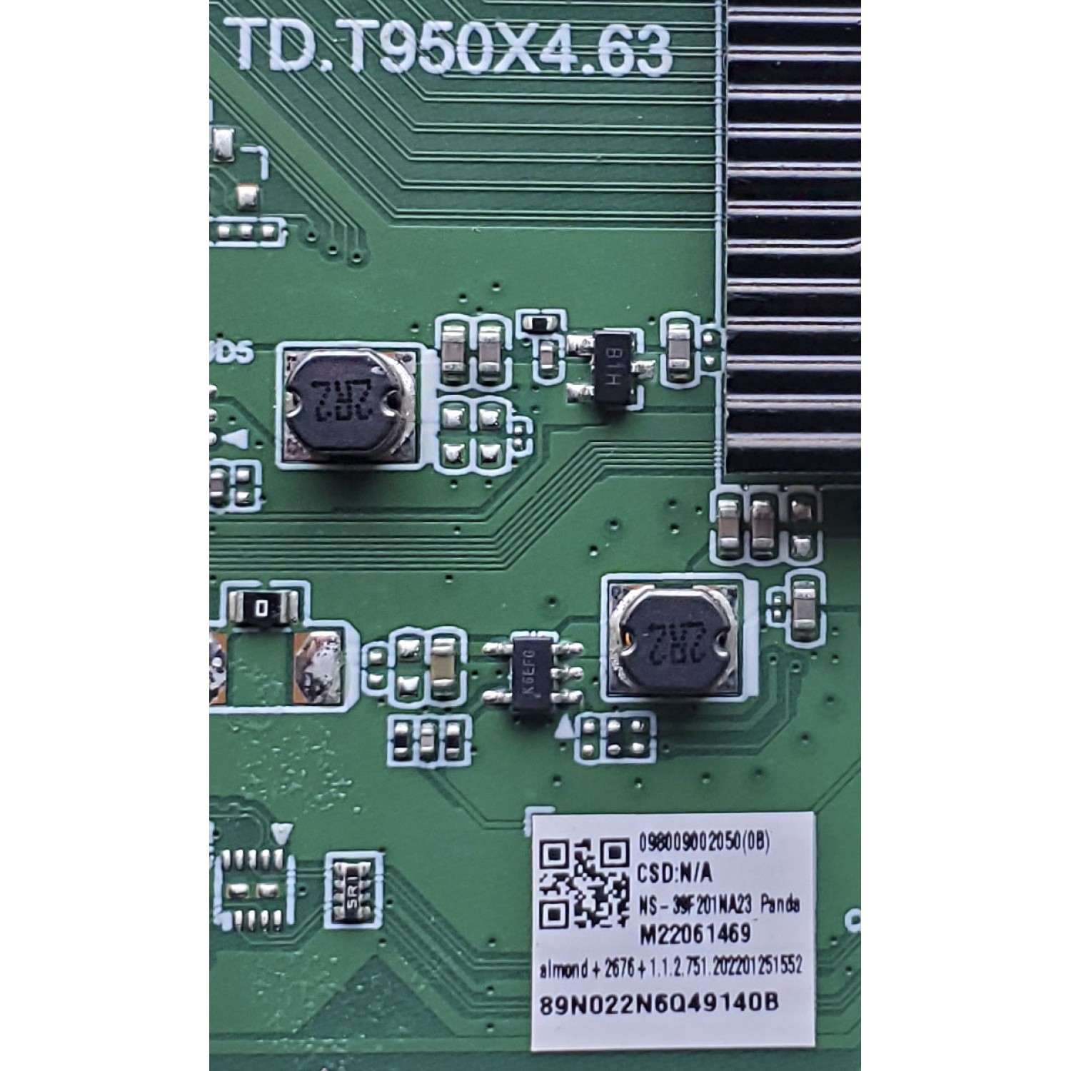 MAIN PARA SMART TV INSIGNIA FIRE TV HD / NUMERO DE PARTE 098009002050 / TD.T950X4.63 / NS-39F201NA23 / 89N022N6Q49140B / MODELO NS-39F201NA23 - Imagen 2