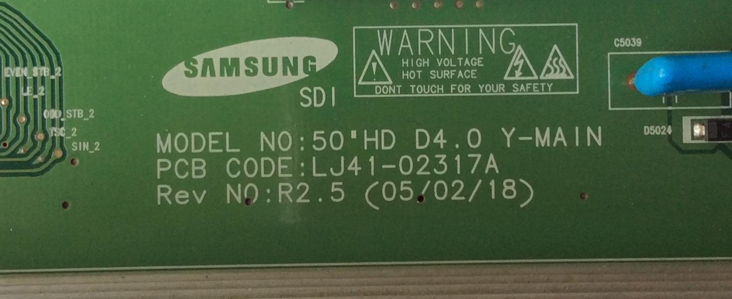 Y-SUS / SAMSUNG LJ92-01046A / LJ41-02317A / BN96-02025A / 996500030030 / PANEL S50HW-YB03 / MODELOS 50MF231D/37 / HPR5072CX/XAC / HPR5052X/XAA / HPR5052CX/XAC / HPR5012X/XAA / PPM50M5HBX/XAA / 50PF9630A/37 / 50PF7321D/37 / 50PF7320A/37 - Imagen 3