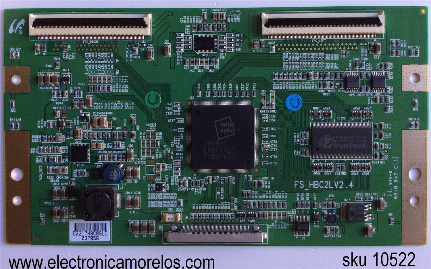 T-CON / SONY LJ94-02217H / 2217H / FS_HBC2LV2.4 / MODELO KDL-32S5100 / PANEL LTY320HA02	