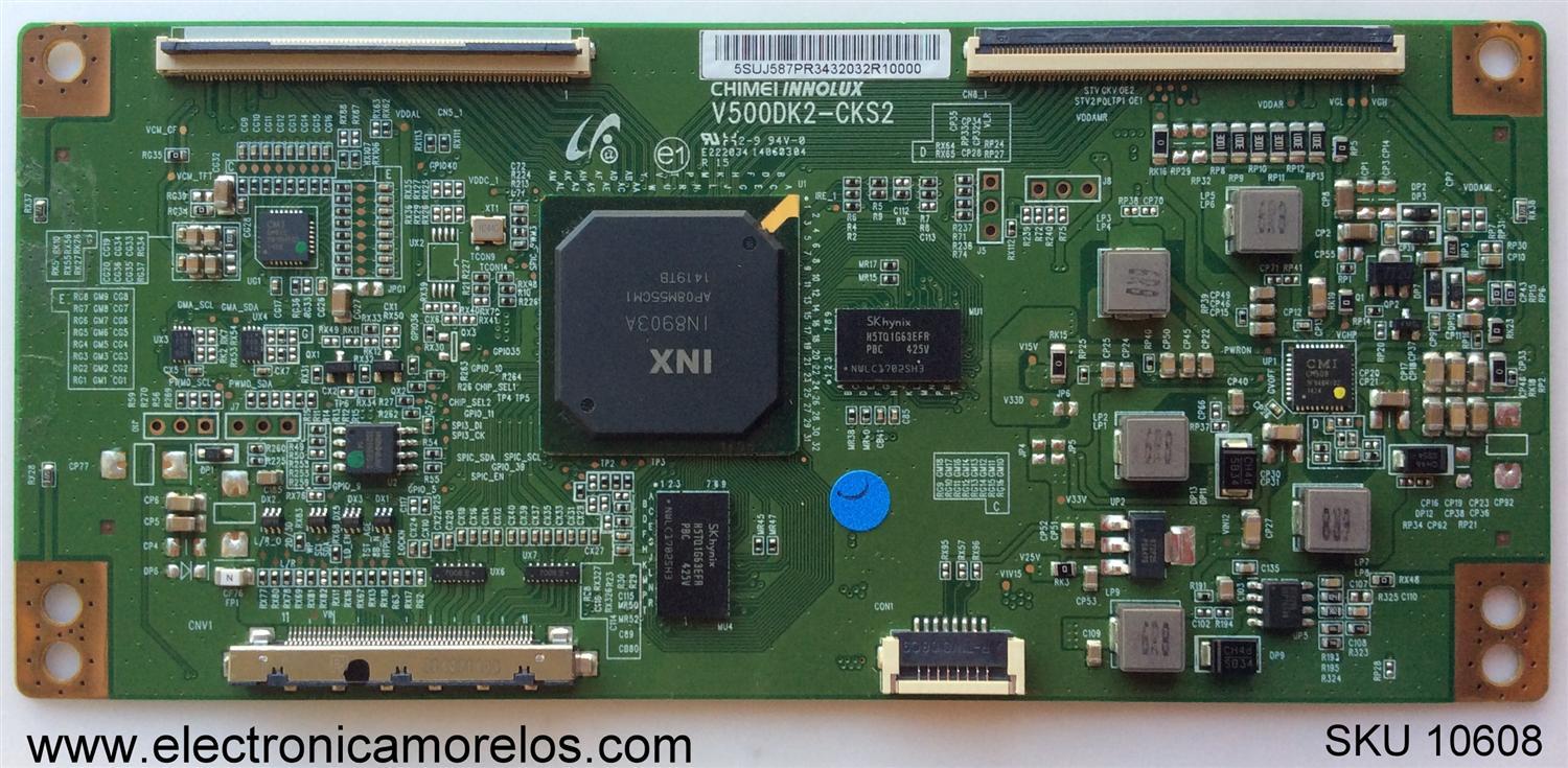 T-CON / VIOS V500DK2-CKS / 5SUJ587PR3  / CN42CD801 / MODELO V42UHD / PANEL CN42CD801	
