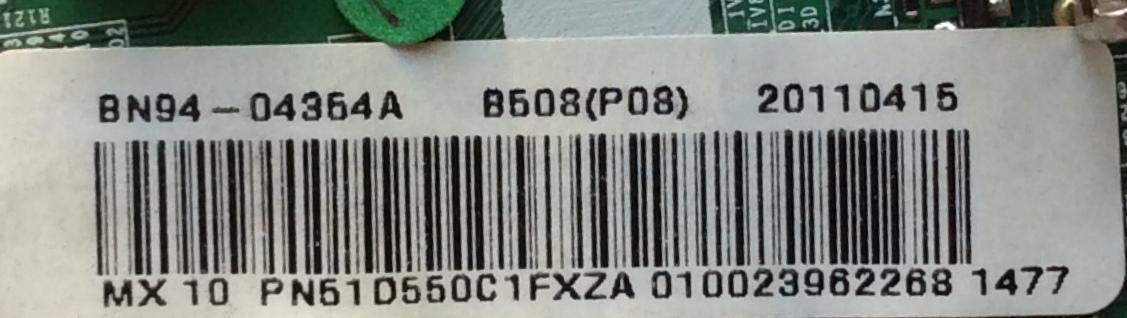 MAIN PARA TV  SAMSUNG  NUMERO DE PARTE   BN94-04354A / BN41-01590B / BN97-05172A / PANEL S50FH-YD07 / S50FH-YB08 / MODELOS PN51D550 / PN51D550C1FXZA N104 / PN51D550C1FXZA N203 - Imagen 2