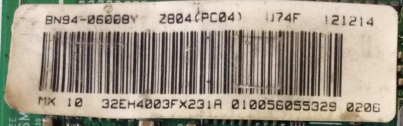 MAIN ORIGINAL PARA TV SAMSUNG / NUMEOR DE PARTE BN94-06008Y / BN41-01876B / BN97-05375B / MODELO UN32EH4003FXZX DH03 / PANEL DE320AGH-C1 	 - Imagen 2