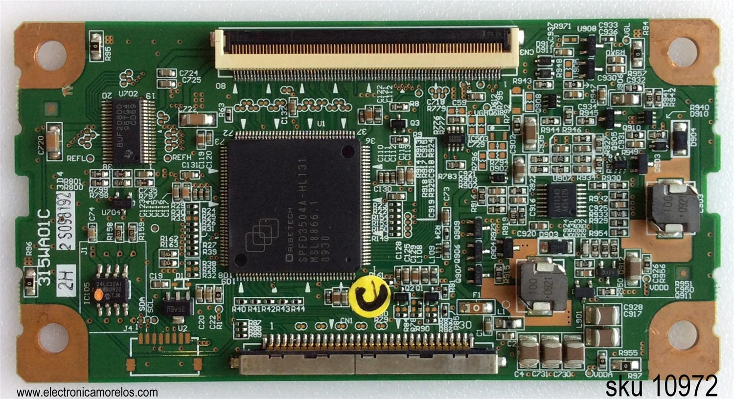 T-CON / DYNEX 1315WA01C02H / 315WA01C2H / MODELO DX-L32-10A / PANEL CLAA315WA01	