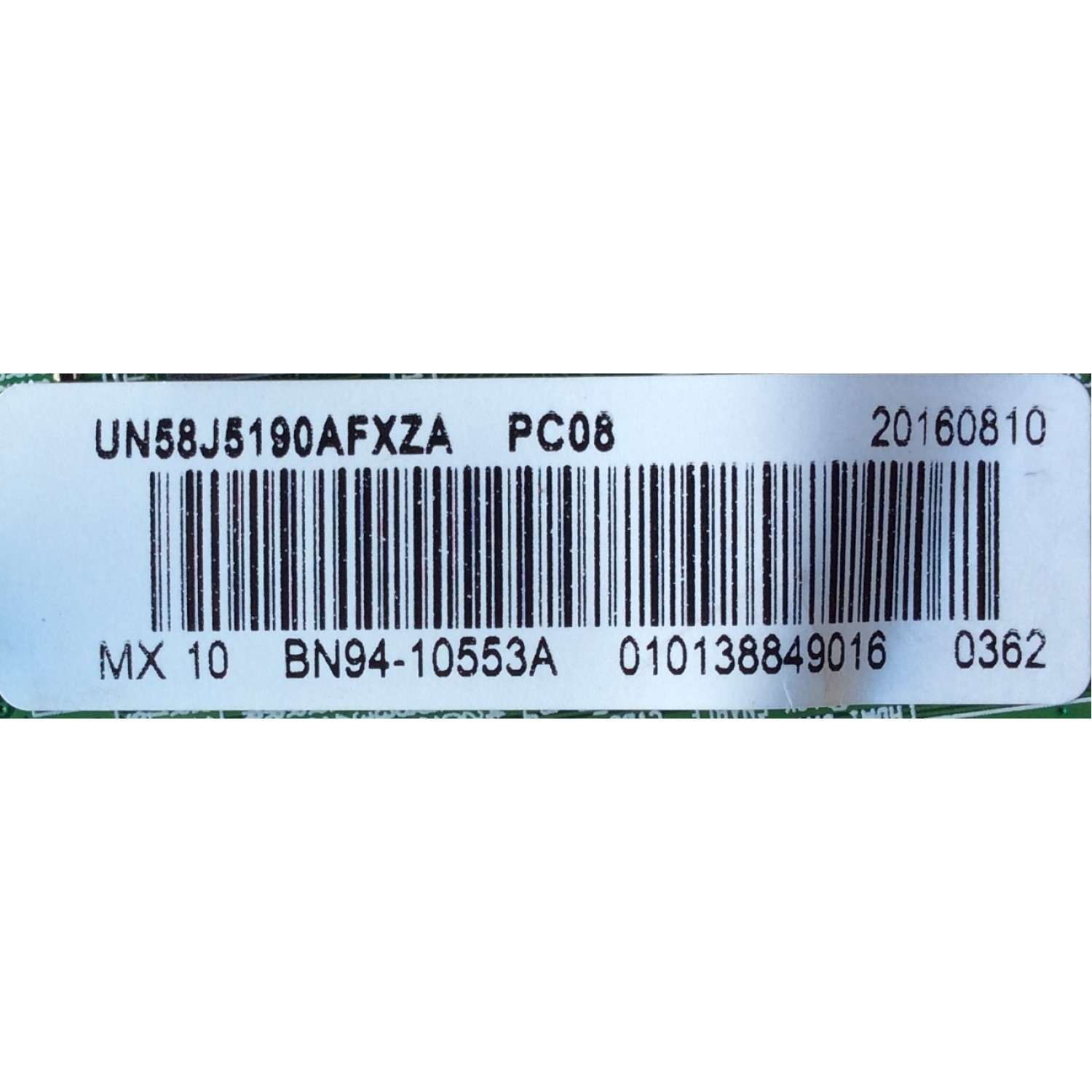 MAIN PARA TV SAMSUNG NUMERO DE PARTE BN94-10553A / BN41-02275A / BN97-10423A / SUSTITUTAS BN94-07903L / BN94-07924E / PANEL`S CY-HH058BGNV1H-HW32 / CY-HH058BGNV1H-HW38 / CY-HH058BGNV1H-HW37 / DISPLAY V580HJ1-PD6 / MODELO UN58J5190AFXZA IS01 - Imagen 2