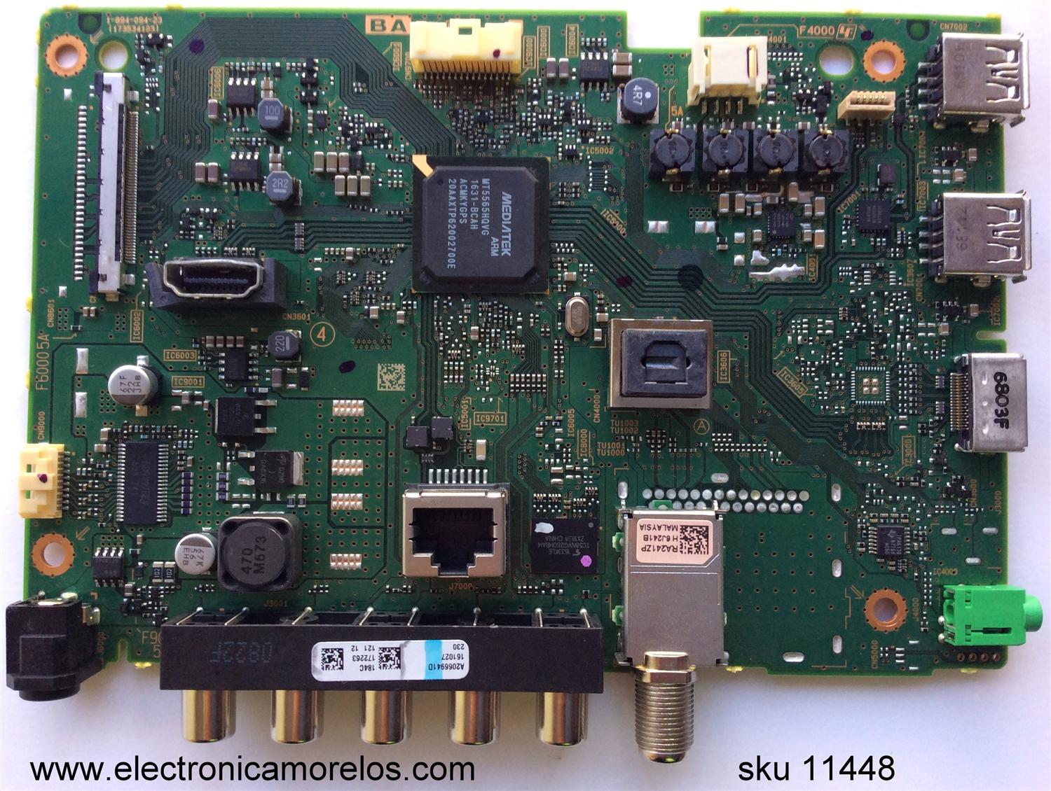 MAIN / SONY A2066941D / 1-894-094-23 / 173534123 / 184C / S100004SS2051-15 / MODELO KDL-40R510C / PANEL NS5F400VND01	