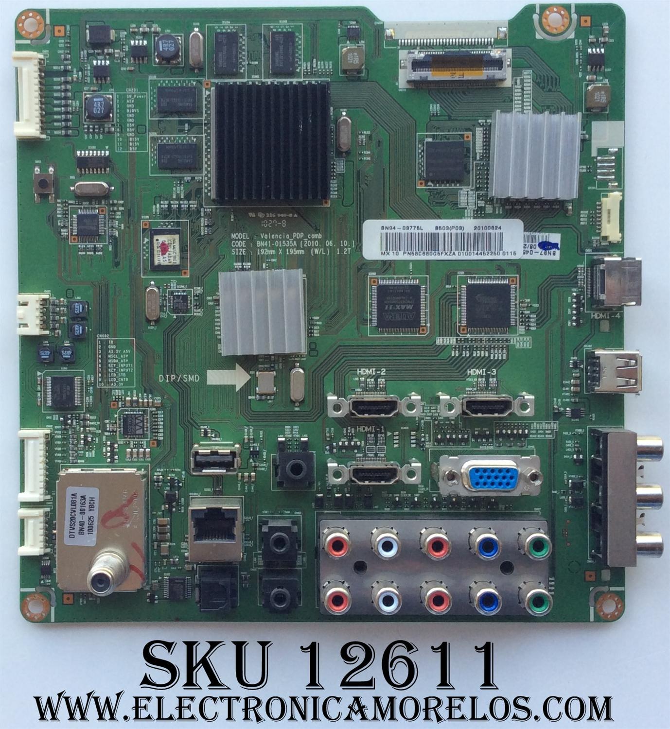 MAIN / SAMSUNG / BN94-03775L / BN97-04562J / BN41-01535A / MODELO PN58C680G5FXZA UO05 / PANEL S58FH-YB05	