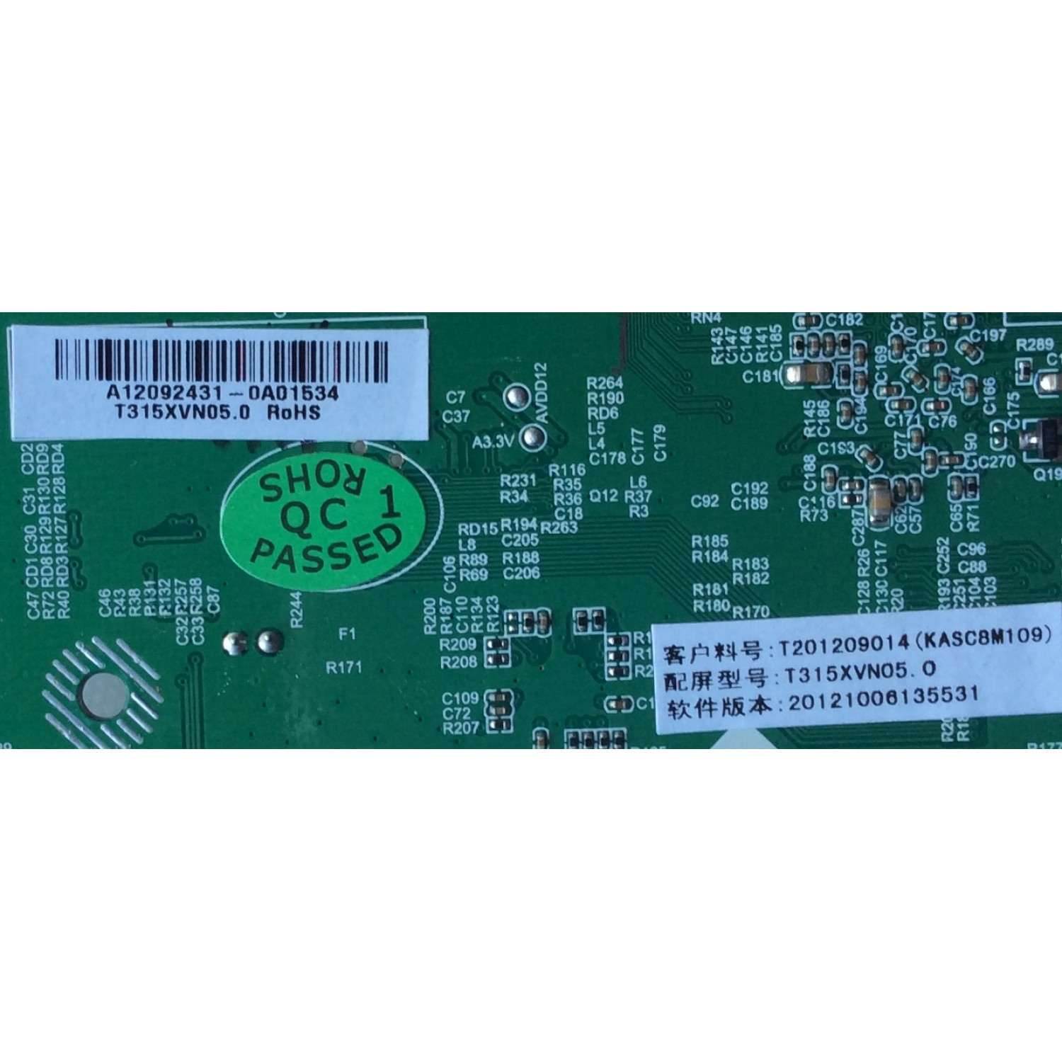 MAIN / SCEPTRE A12392431 / T.RSAC8.10B.12305 / MODELO X322BV-HD  / PANEL  T320XVN05.0  - Imagen 2