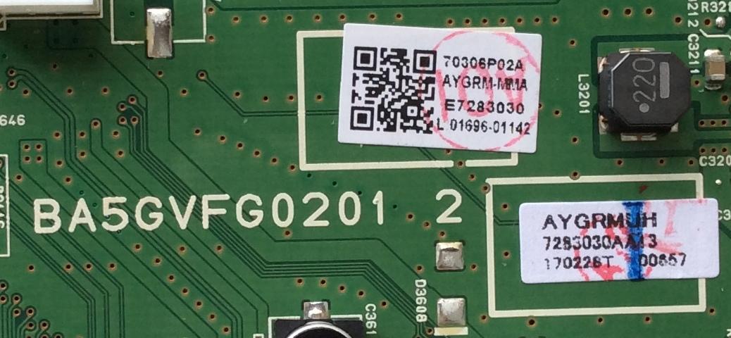 MAIN / SANYO AYGRMUH / AYGRM-MMA / BA5GVFG0201 2 / MODELO FW55D25FB DS9A	 - Imagen 2