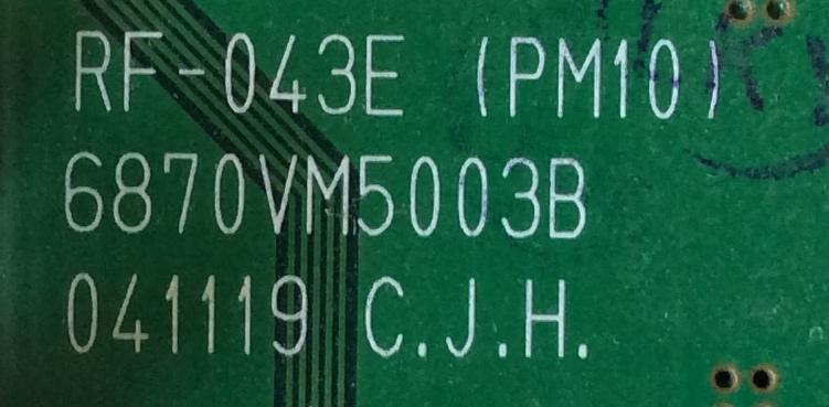MAIN / LG 6871VMMU18A / 6870VM5003A / 6870VM5003B / 6870VM5003C / 6870VM1007A / MODELO MU-42PM11	 - Imagen 2