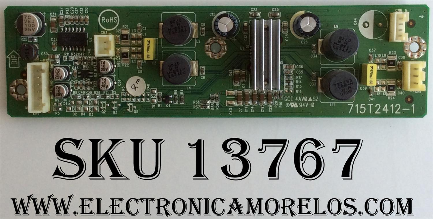 TARJETA DE AUDIO / RCA AUPF7ZA1 / 715T2412-B / MODELO L32WD22 / PANEL V315B1-L01 Rev.C2	