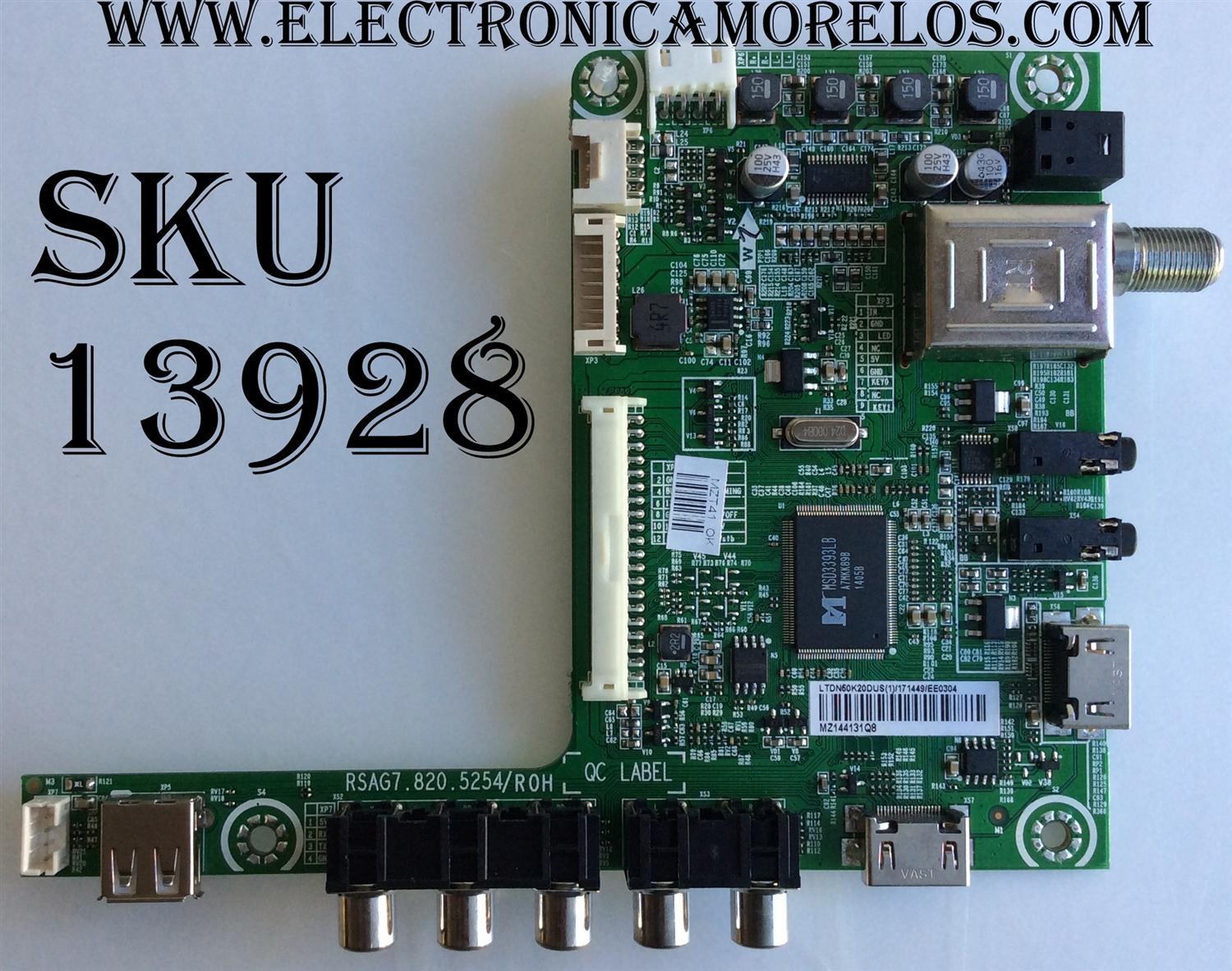 MAIN / HISENSE 171449 / 173422 / RSAG7.820.5254/ROH / LTDN50K20DUS(1) / PANEL HD500DF-B52(100)\S1 / MODELO 50H3
