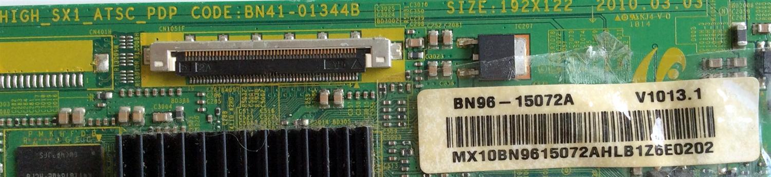 MAIN / SAMSUNG BN96-15072A / BN41-01344B / SUSTITUTAS BN94-03775B / BN96-14713A / BN94-03262G / PANEL S50FH-YD05 / MODELO PN50C550G1FXZA NY02	 - Imagen 2