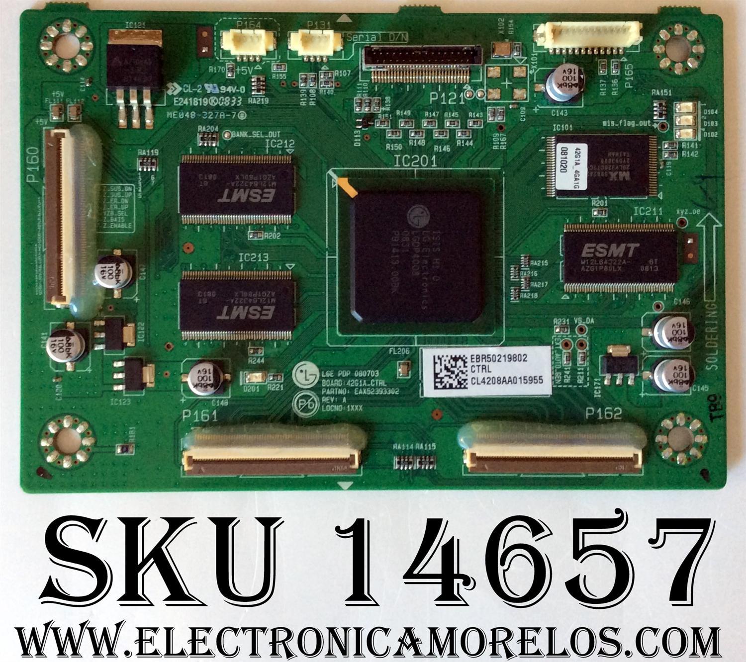 MAIN LOGICA / VIZIO EBR50219802 / EAX52393302 / MODELO V420H1 / VP422HDTV10A / PANEL PDP42G1T245 / PDP42G1XXXX	