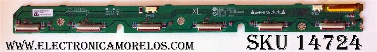XL BUFFER / LG EBR50222102 / EAX52682201 / XRLBT / 42G1A_XL / LGEPDP 080402 / MODELO VP422HDTV10A / PANEL PDP42G1T245 / PDP42G1XXXX