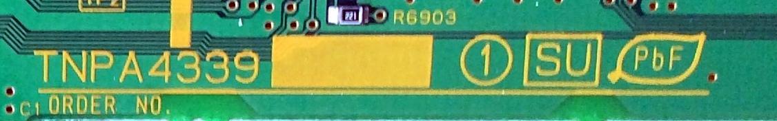 BUFFER / PANASONIC TXNSU1XCTU / TNPA4339 / MODELO TH-50PE700U / TH-50PF10UK / TH-50PZ700U / TH-50PZ77U	 - Imagen 2