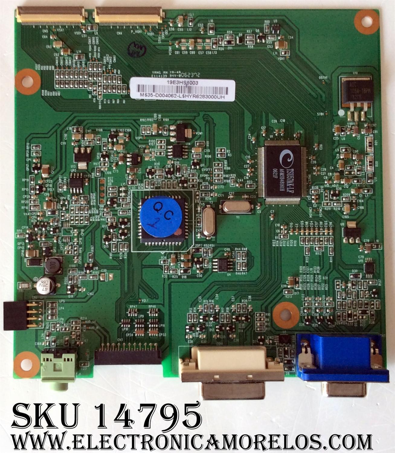 MAIN / VIEWSONIC 35-D004062 / A190E3-H-S1 / MODELO VA912B	