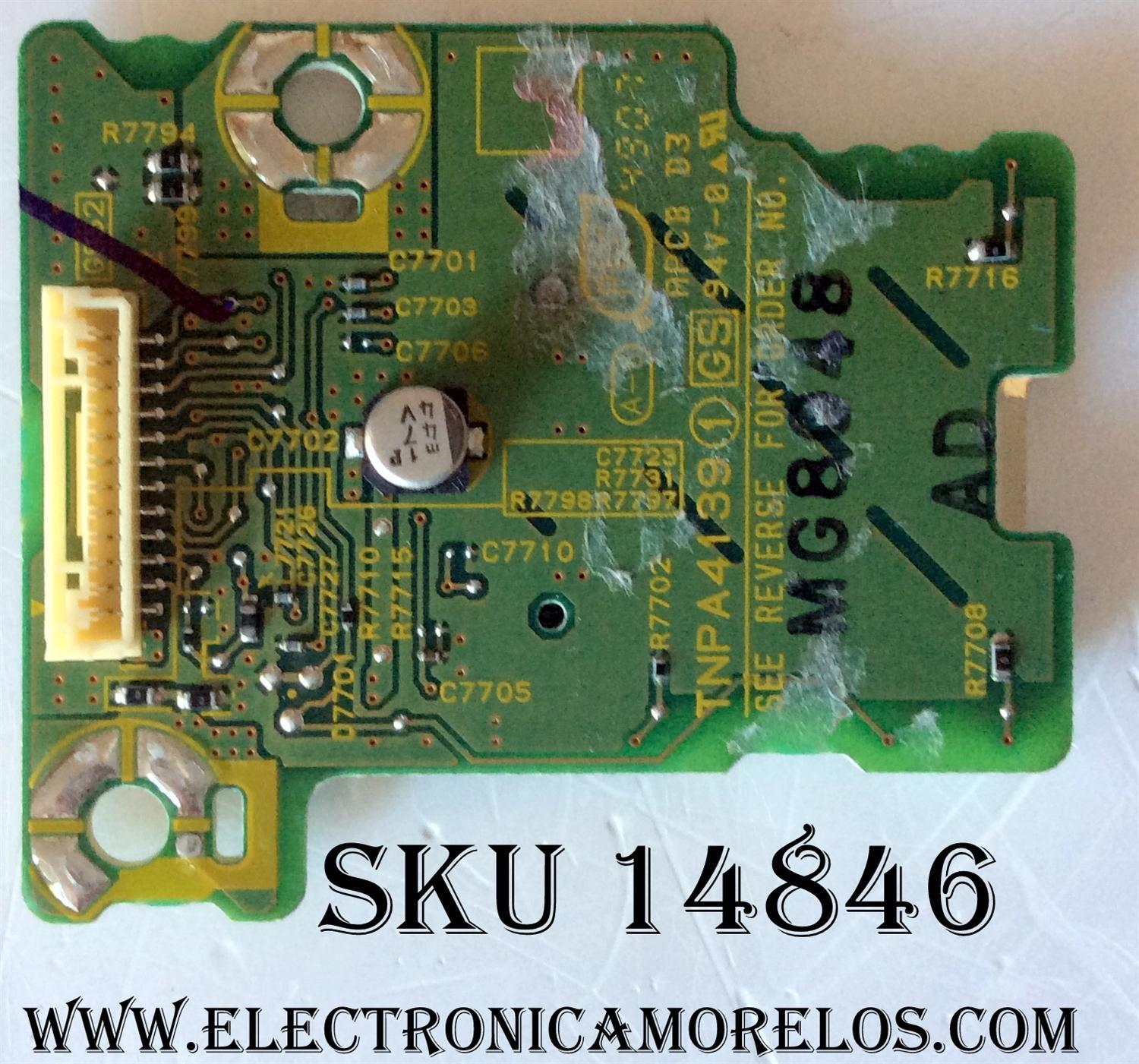 TARJETA INTERFASE / PANASONIC TNPA4139ADS / TNPA4139 / TNPA4139AD / MG8048 / MODELOS TH-42PX80U / TH-58PZ800U / TH-50PZ80U / TH-50PZ800U / TH-50PX80U / TH-50PE8U / TH-46PZ80U / TH-46PZ800U / TH-42PZ80U / TH-42PZ800U / TH-C50FD18