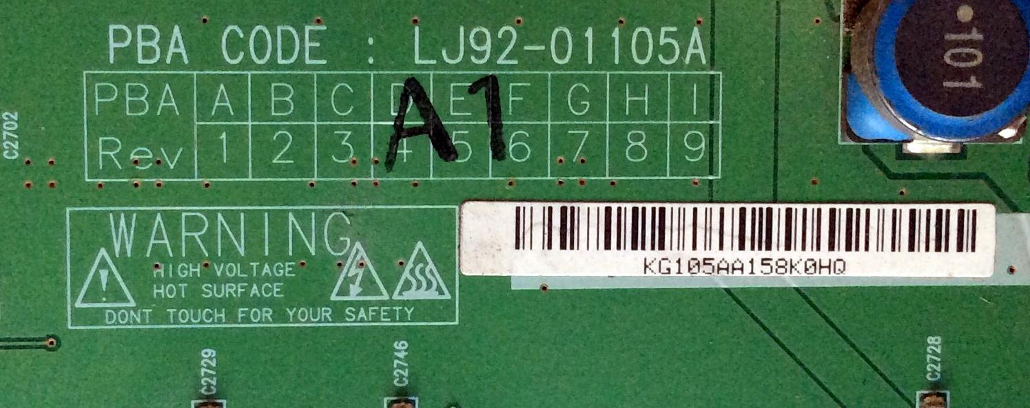 G-BUFFER / SAMSUNG LJ92-01105A / LJ41-02448A /  105A A1 / 996500030027 / BN96-02030A / PANEL S50HW-XB03 / MODELOS HPR5012X/XAA / HPR5052X/XAA / HPR5072AX/XAA 0001 / HPR5072BX/XAA 0001 / 50PF7320A/37 / 50PF9630A/37 - Imagen 3