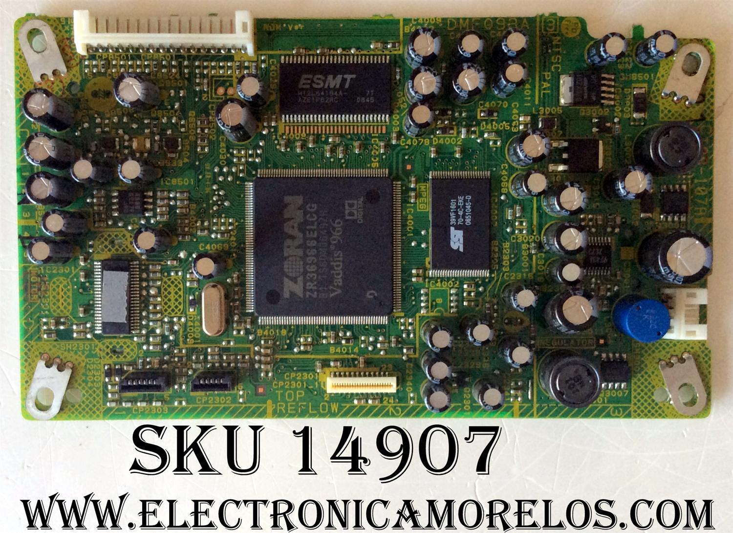 MAIN SERVOMECANISMO / SHARP A5Z203E280 / ADELA7220A / DMF093A / PARTE SUSTITUTA 9JDA5Z203E280 / MODELOS LC-26AD22U / LC-26DV22US / PANEL LK255T3LZ5A 