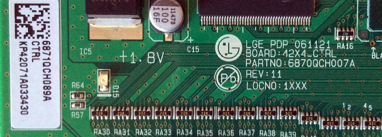 MAIN LOGICA / LG 6871QCH089A / 6870QCH007A / MODELOS 42PC5D-UC / 42PX7DC / 42PT85-ZB / 42PC55-ZB / 42PC3DC / 42PC3D / 42PM1M / 42PB4DT-UB AUSLLJR / 42PC5D-UC AUSRLMR / 42PC5DC-UC AUSRLJR / 42PM1M-UC / 42PX8DC-UA / 42PC3DD-UE / NS-42PDP / P42HDTV10A - Imagen 2