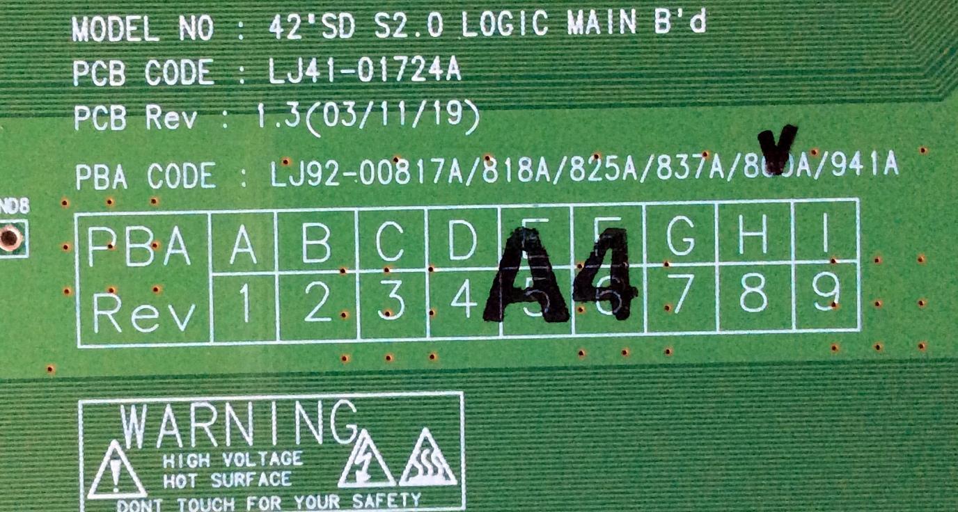 MAIN LOGICA / SAMSUNG LJ92-00860A / LJ41-01724A / REV A4 / PANEL S42SD-YD04 / MODELOS PDP4294 / MX-42VM10 P4202YD04 / PD42ED / PDM-421 MH422-SU / SPN4235X/XAA / DP42746 / P42BSMT	 - Imagen 3