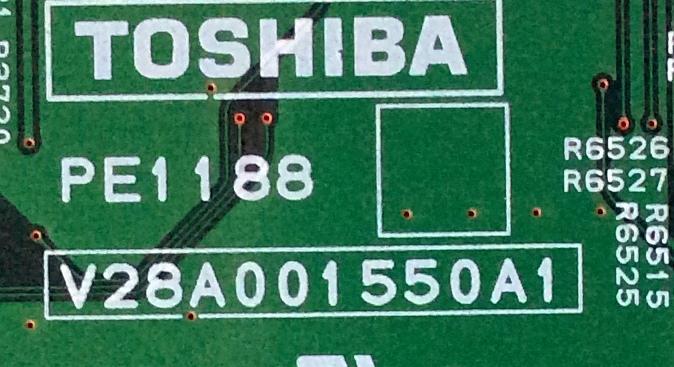 MAIN / TOSHIBA 75040183 / 461C7H51L11 / PE1188 / V28A001550A1 / MODELO 58L8400U / PANEL V580DK2-KS2 Rev:CA - Imagen 3