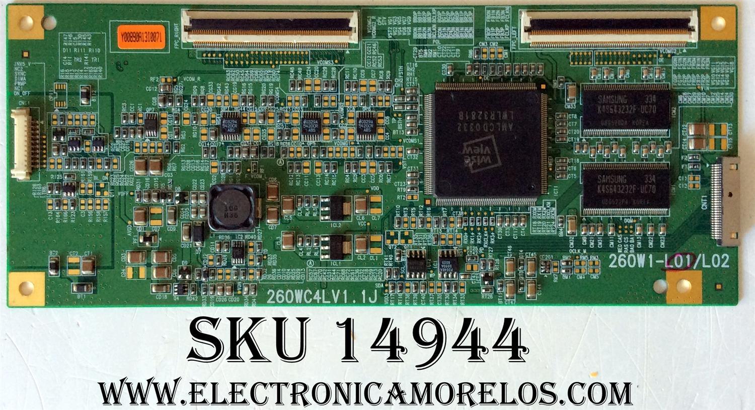T-CON / TOSHIBA LJ94-00890A / 260WC4LV1.1J / 260W1-(L01)/L02 / MODELO 26HL83 / PANEL LTA260W1-L01	