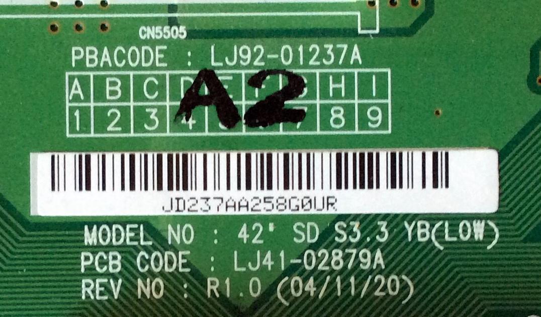BUFFER / ILO 996500030136 / LJ92-01237A / LJ41-02879A / A2 / REV:R1.0 / 237AA2 / PANEL S42SD-YD05 / MODELOS P42B2KH / 42MF130A/37 / MX-42VM11 P4202YD05 / PLA-4205	 - Imagen 2