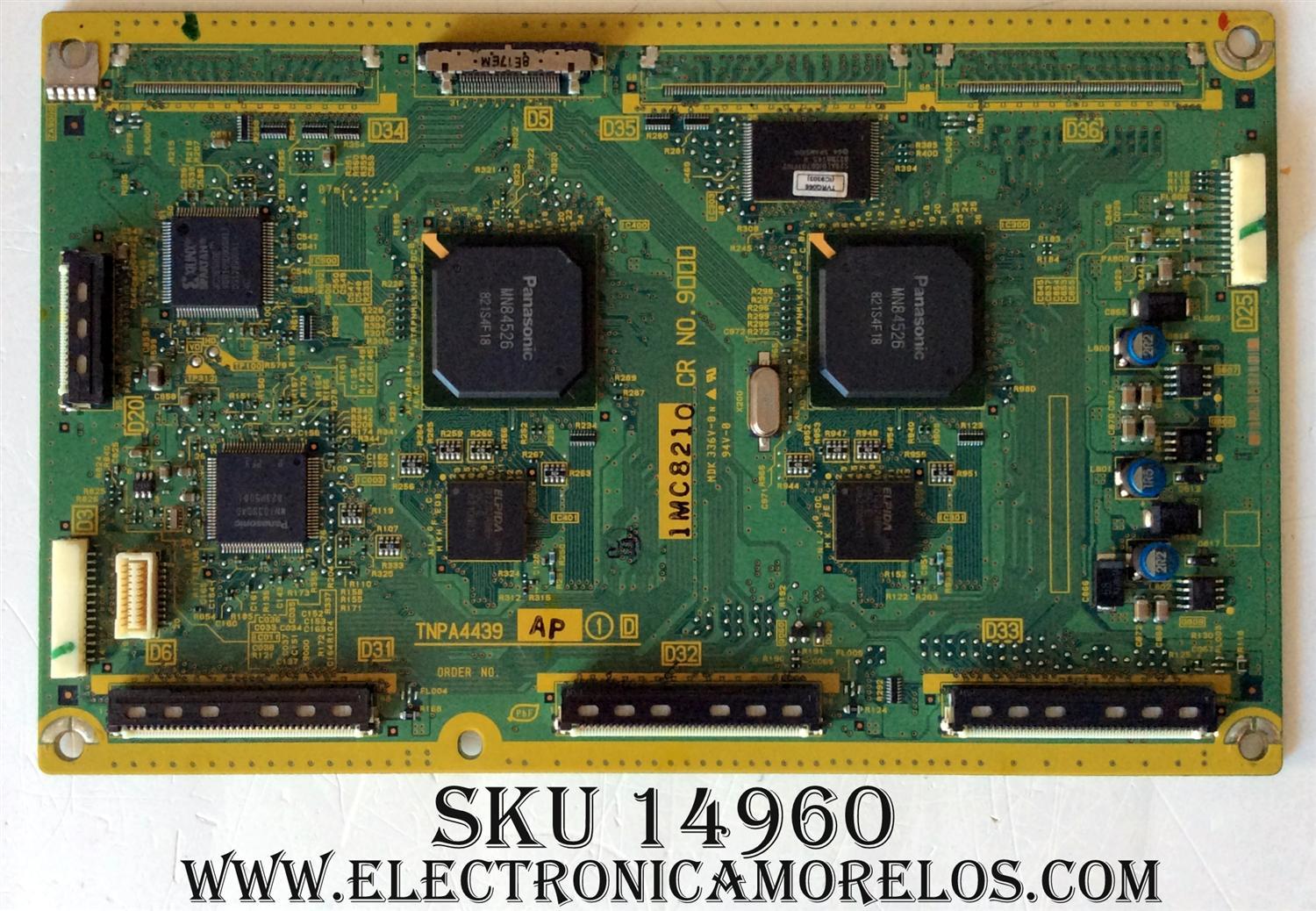 MAIN LOGICA / PANASONIC TNPA4439APS / TNPA4439AP / TNPA4439 / MODELOS TH-58PZ800U / TH-58PZ850U / PANEL MC147F22F11