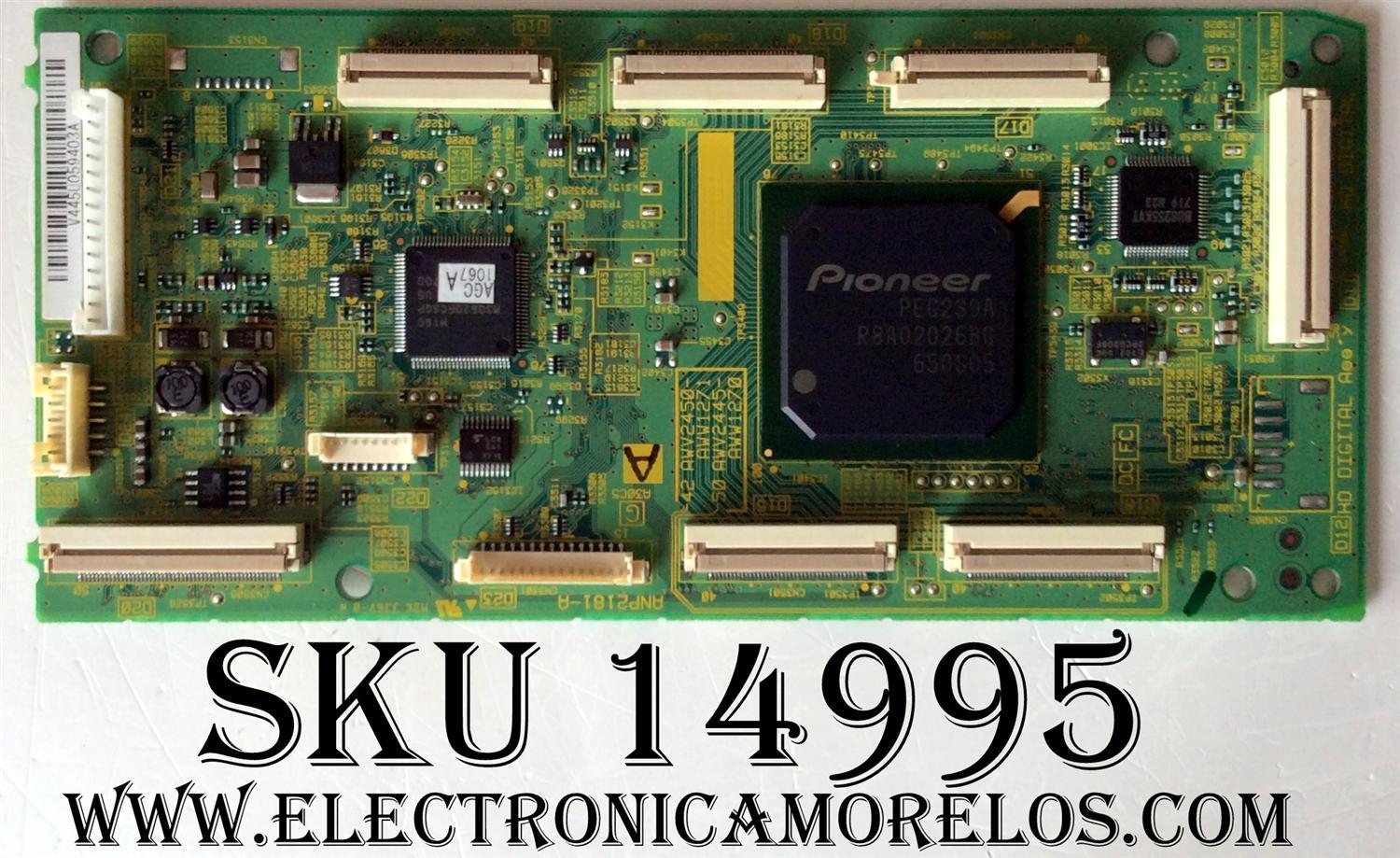 MAIN DIGITAL / PIONEER AWV2445 / ANP2181-A / AWW1270 / PARTE SUSTITUTA AWW1337 / MODELO PDP-5080HD