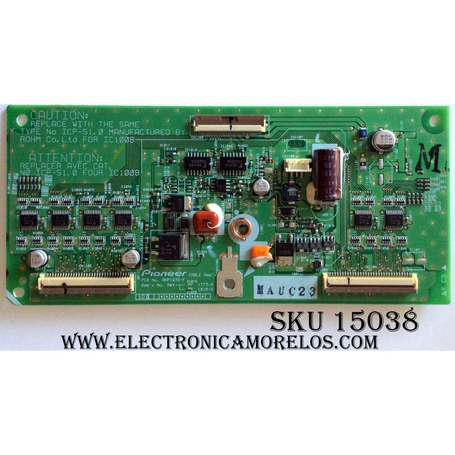 MAIN DIGITAL / PIONEER AWV1816-A / ANP1935-F / MODELO PDP-502MX/LUCBW / PDP-505HD/KUC / PDP-502MXE/YVLDK / PDP-505HD