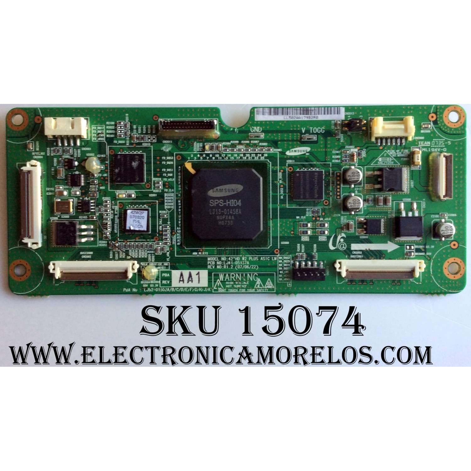 MAIN LOGICA / PHILIPS 996510010203 / LJ92-01502A / LJ41-05137A / LJ41-05187A / AA1 / AA2 / R1.2 / MODELOS 42MF237S/37 / 42PFP5332D/37 / PANEL S42AX-YB03	