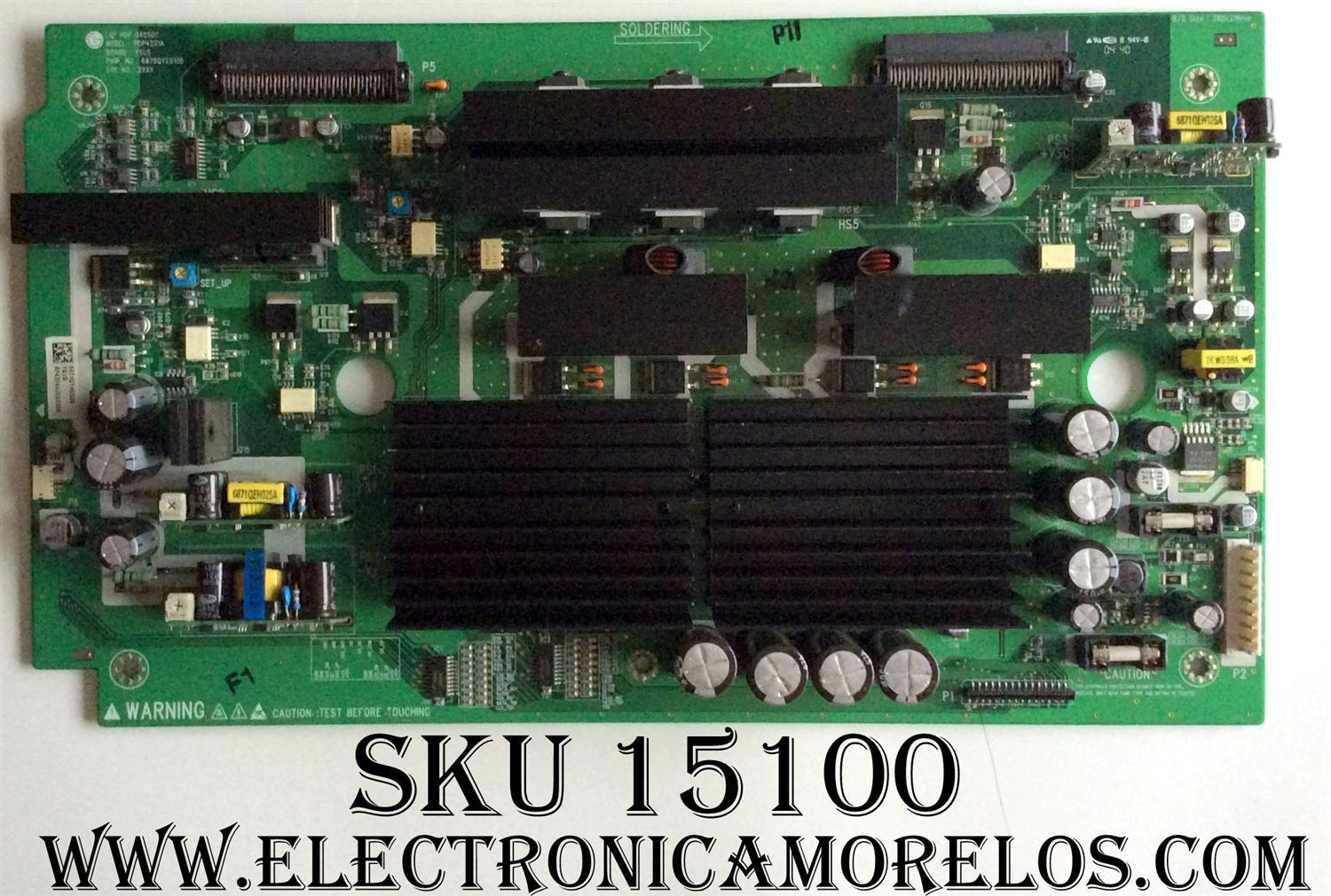 Y-SUS / TOSHIBA 6871QYH033A / 6870QYE010B / PANEL PDP42X10071 / MODELO 42HP84