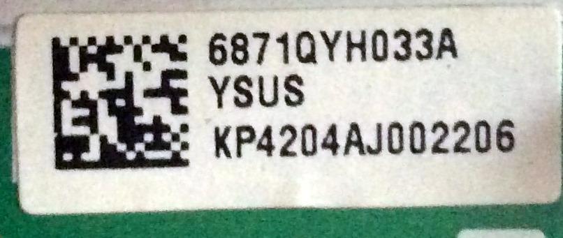 Y-SUS / TOSHIBA 6871QYH033A / 6870QYE010B / PANEL PDP42X10071 / MODELO 42HP84 - Imagen 3