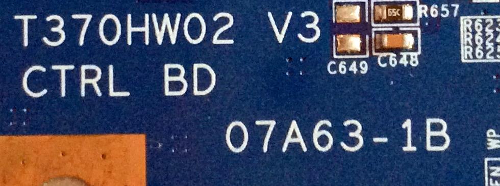 T-CON / AUO 55.07A63.005 / T370HW02 V3  / 07A63-1B / 5507A63005 /  MODELO T370HW02  - Imagen 2