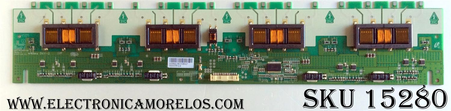 BACKLIGHT INVERTER / SAMSUNG LJ97-00998A / 998A / REV:7 / SSI400WA16 / PANEL LTA400WT-L17 / MODELOS ELDTW401 / PV40 / TLA-04011C / TLX-04011C / L40HD33DYX12 / L40HD33DYX14 / FWD-40LX2F  / MD30180A / SK-40H590D 