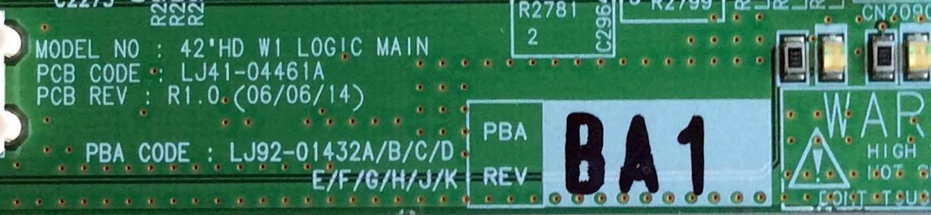 MAIN LOGICA / LJ92-01432B / LJ41-04461A / 996500042145 /  PANEL S42AX-YB02 / MODELOS  42PF9431D / 42HF7444T / 27 / 42PFL5332D / 37 / 42PF7320A / 37 / 42HF7544R / 27 / 50PFP5332D / 37 / 42PFP5332D / 37 / 42PF9631D / 37 /42PF7321D / 37 / 42PF5321D / 37 - Imagen 2