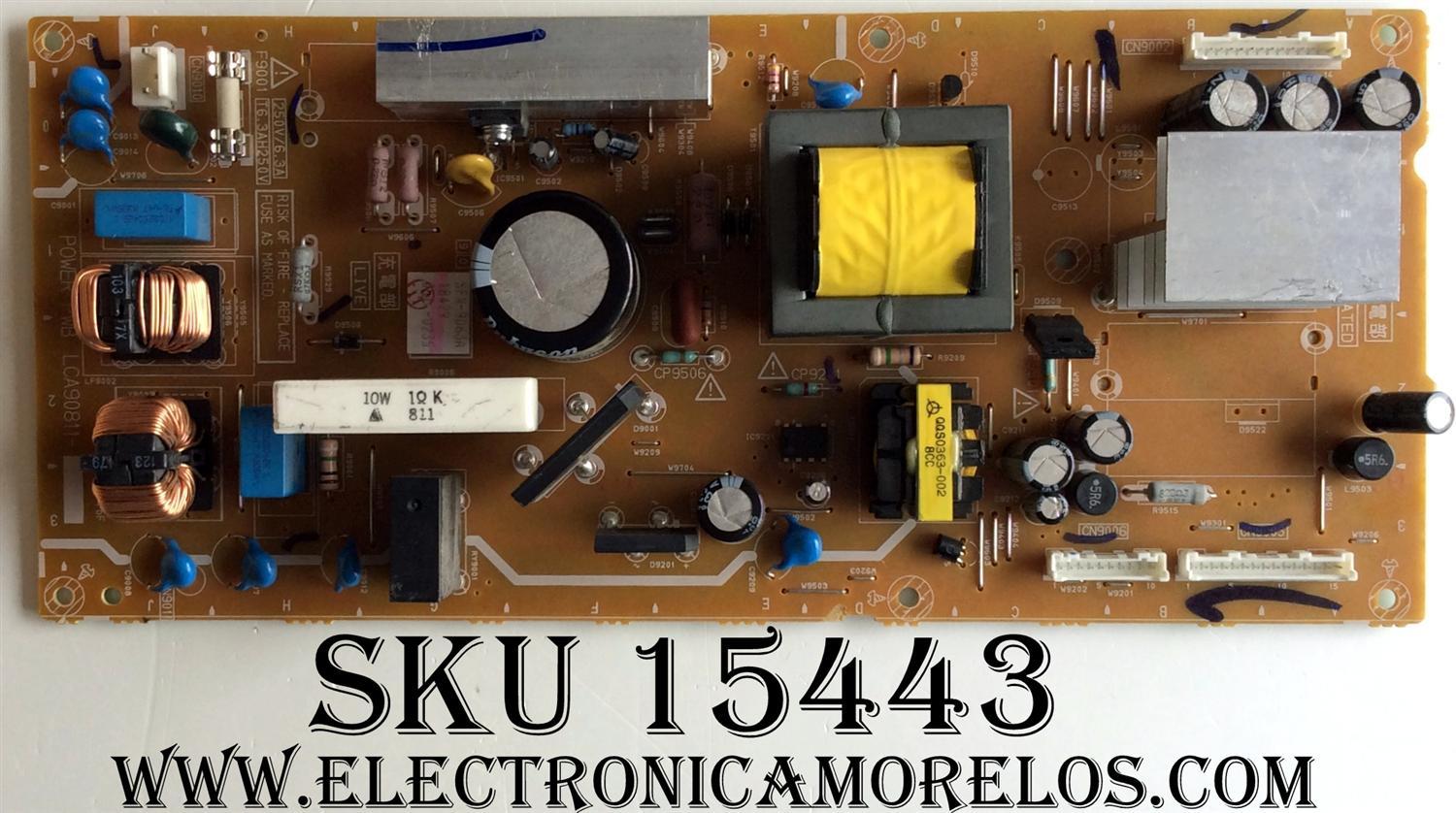 FUENTE DE PODER / JVC SFN-9063A-M2 / SFN-9063A / LCA90811 / LCB90811 / MODELOS LT-32E479S /  LT-32P679S / LT-32EM49V / LT-32EM49S / LT-32E479SB / LT-32P679SB / LT-32EM49VB / LT-32EM49SB / LT-32E479VB / LT-32P679V