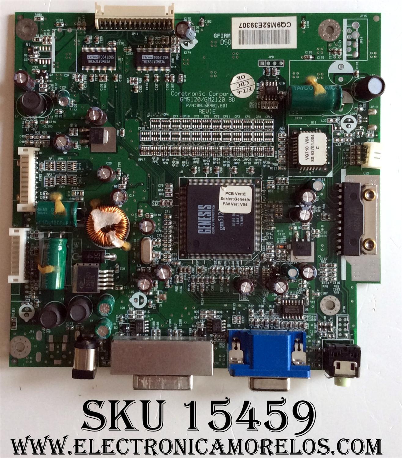 MAIN / GM5120/GM2120 BD / CQ9M52E39307 / VG710.V04 / PCB VER:E 